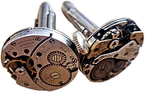 Watch part cufflink pair