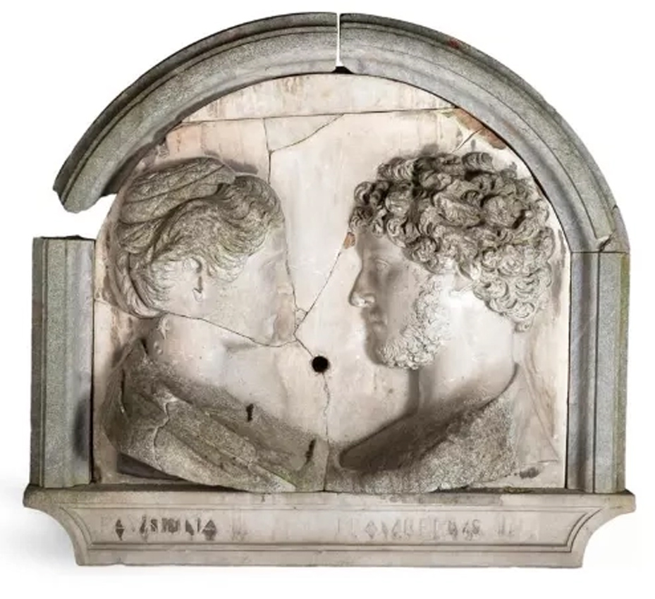 Marble relief of the emperor Marcus Aurelius