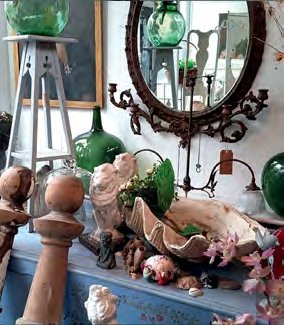A display of decorative antiques