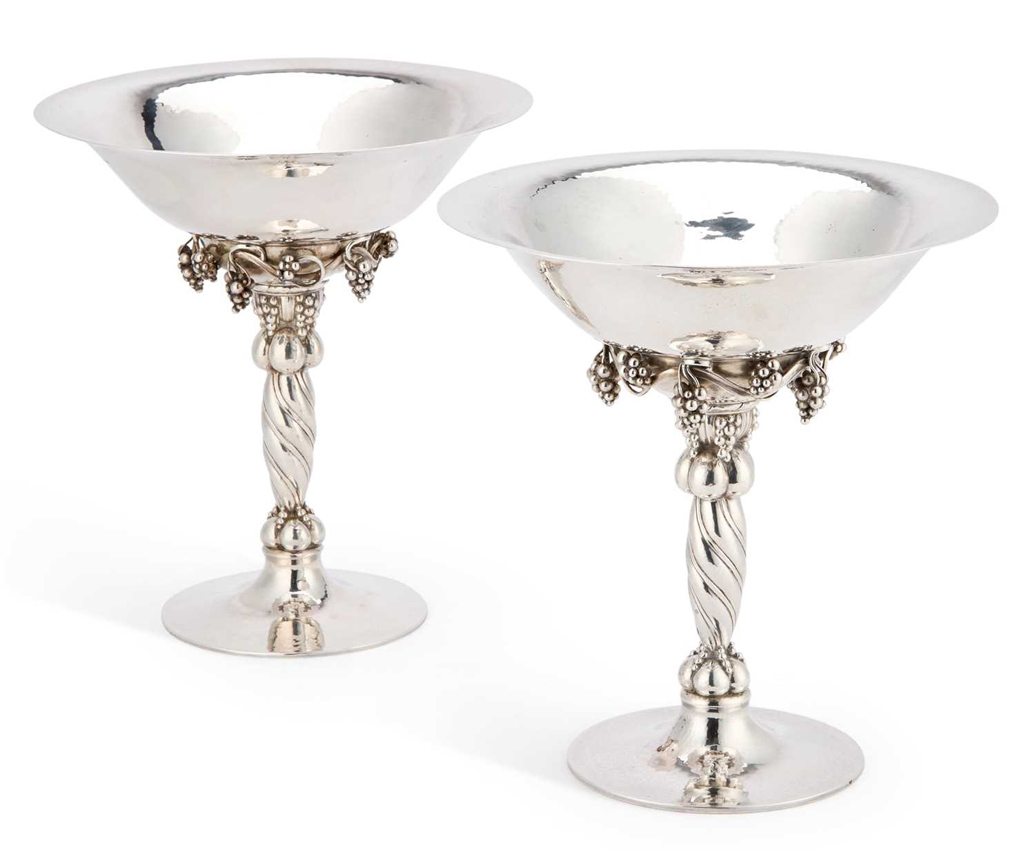 Georg Jensen silver Grapevine candelabra