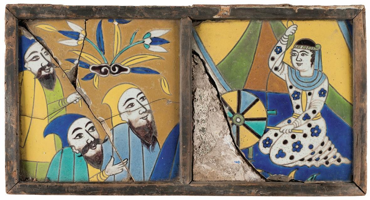 Safavid cuerda seca tiles