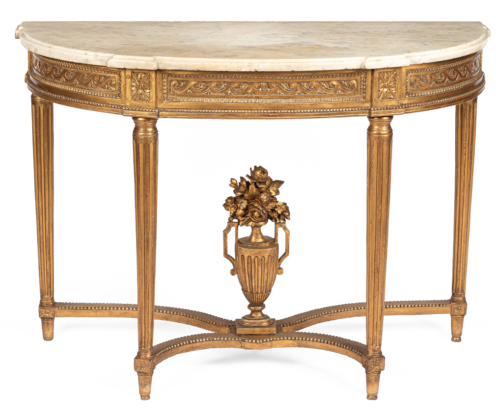 19th century giltwood console table