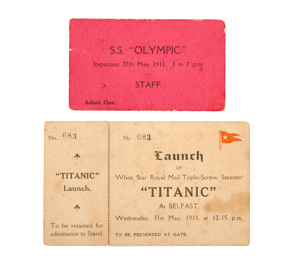 Titanic and Olympic tickets