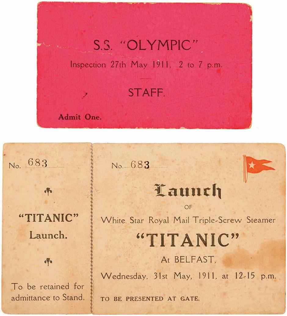 Titanic and Olympic tickets