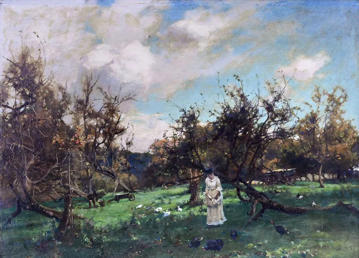 In The Orchard by Alfred Parsons