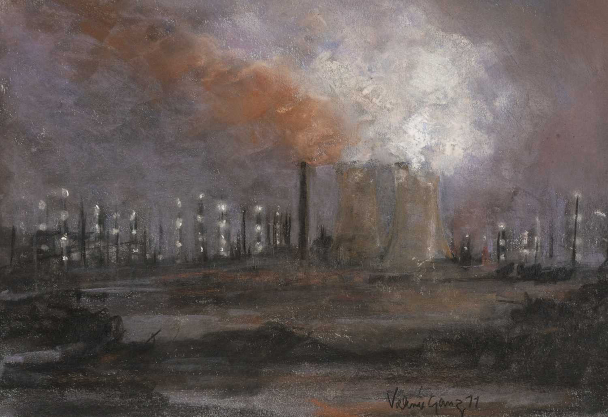 Port Talbot at Night by Valerie Ganz
