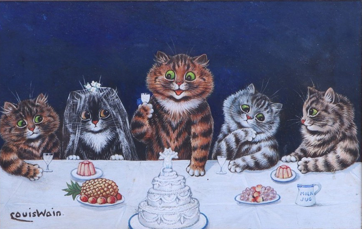 Toasting the Bride by Louis Wain