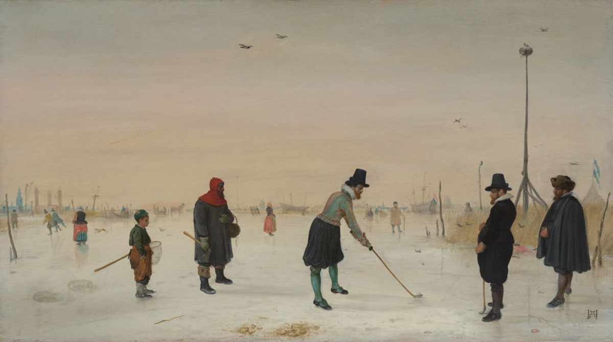 Colf Players on the Ice by Hendrick Avercamp