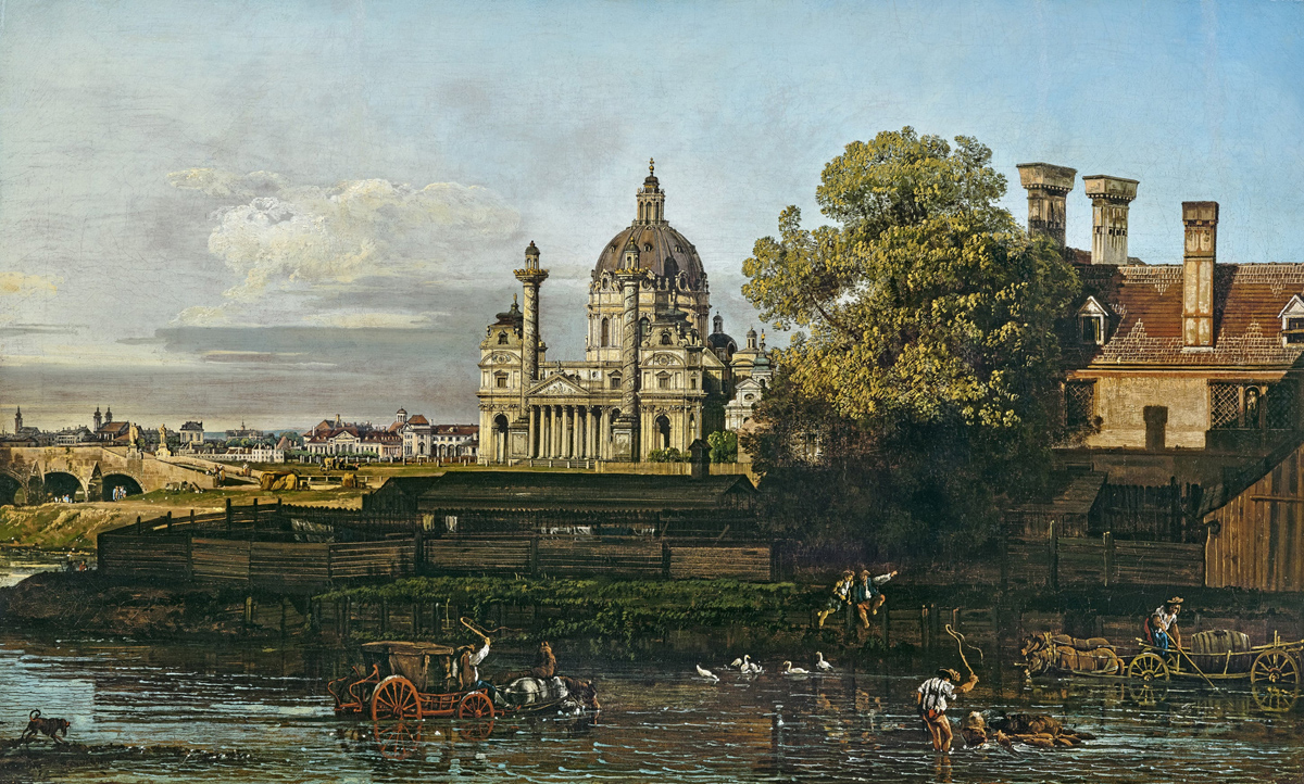 Karlskirche, Vienna, by Bernardo Bellotto