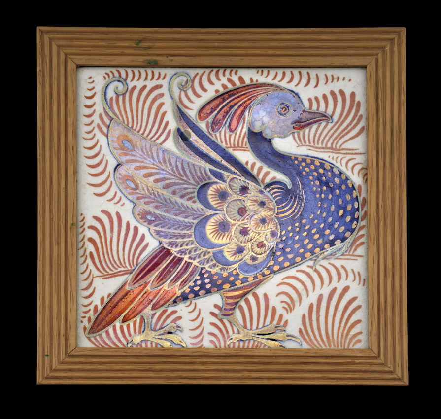 William De Morgan triple-lustre tile