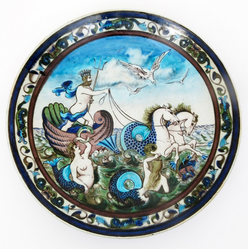 Anglo-Persian Poseidon charger by Leonard King