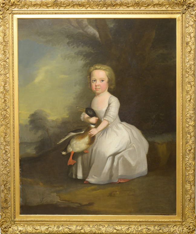 Child and duck