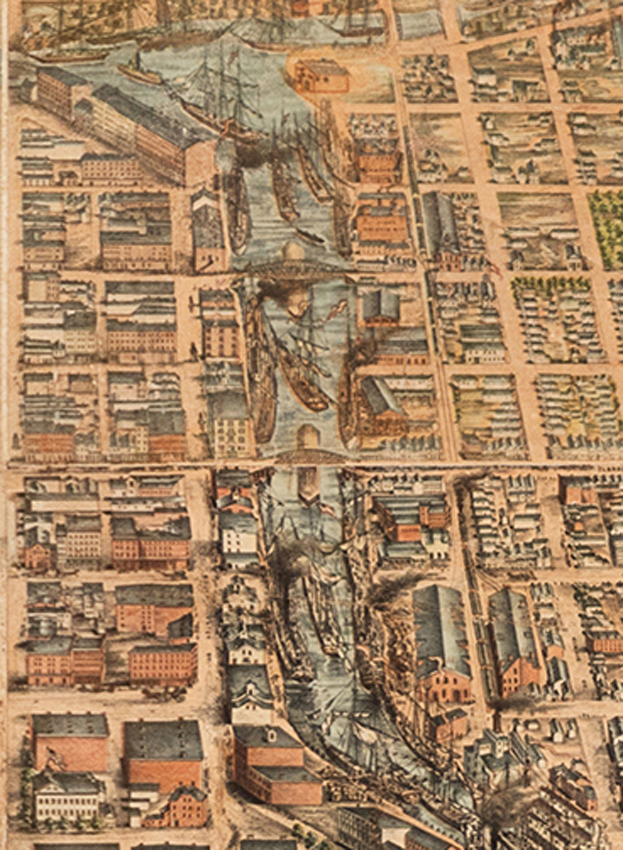 Chicago map by James T Palmatary