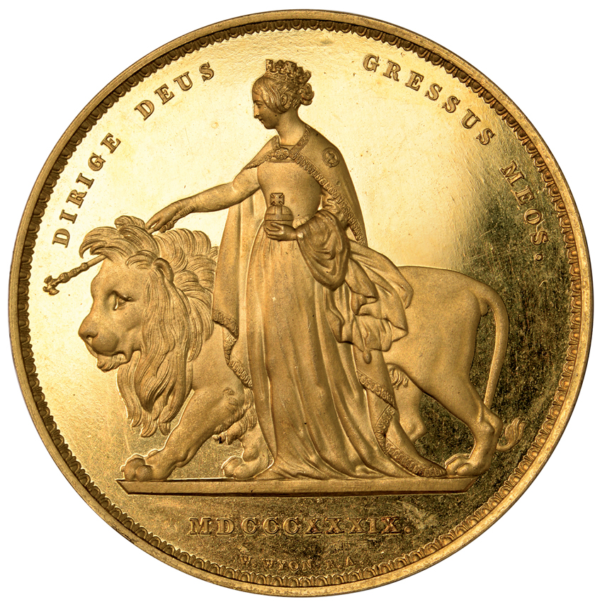 Una and the Lion five pounds coin
