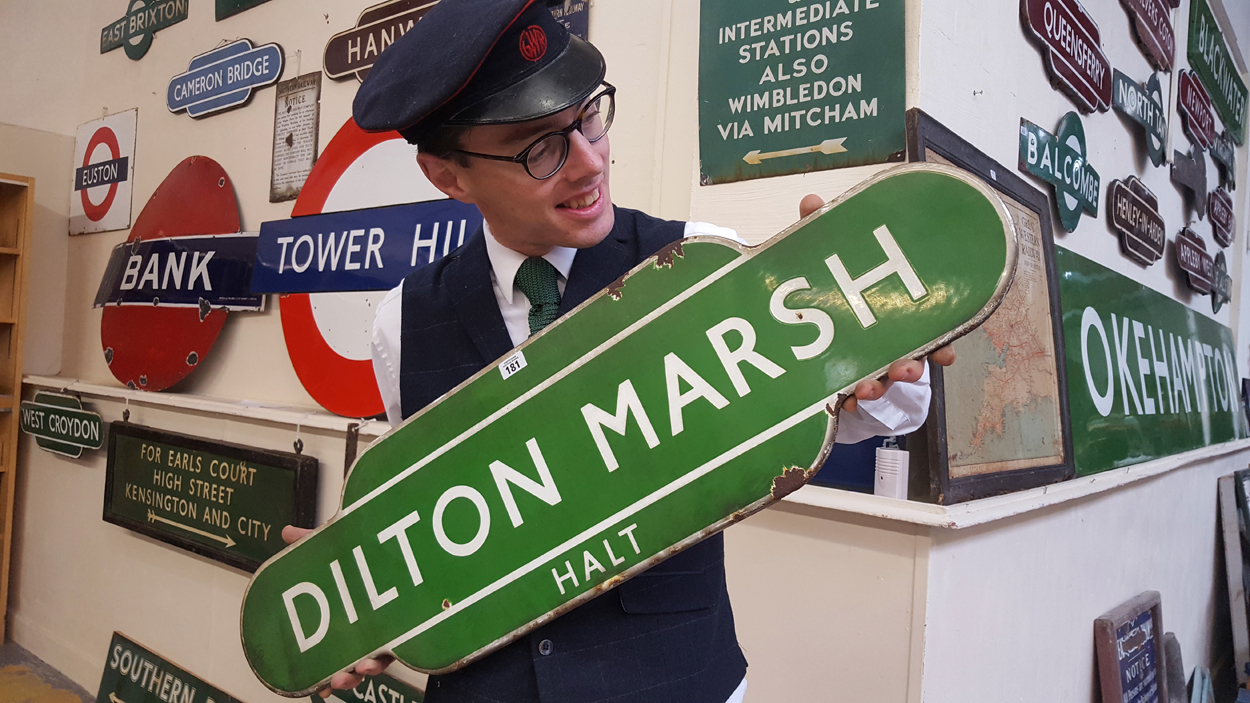 British Railways totem station sign