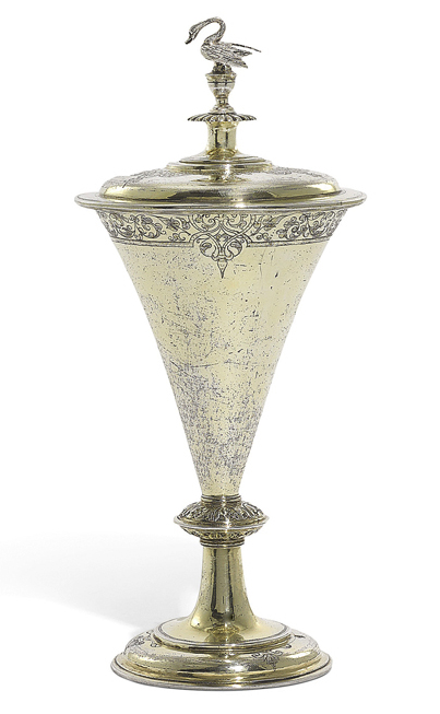 Hungarian silver-gilt cup and cover