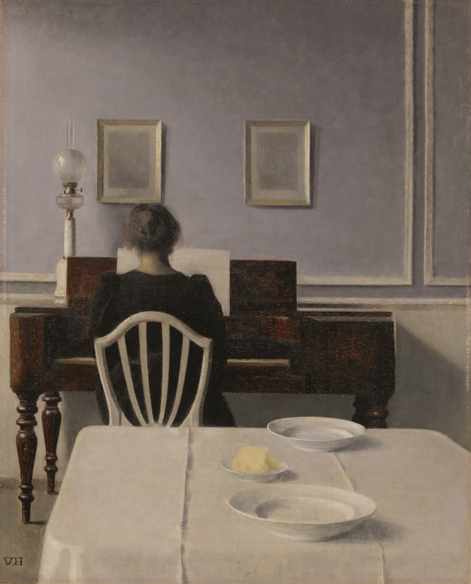 Vilhelm Hammershøi interior scene