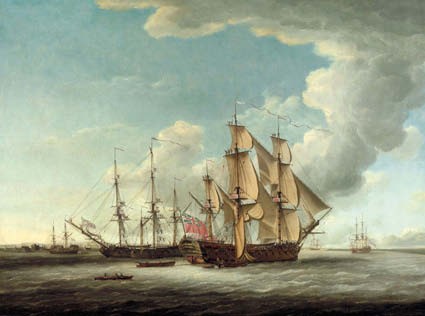 Oil on canvas by John Cleveley the Elder