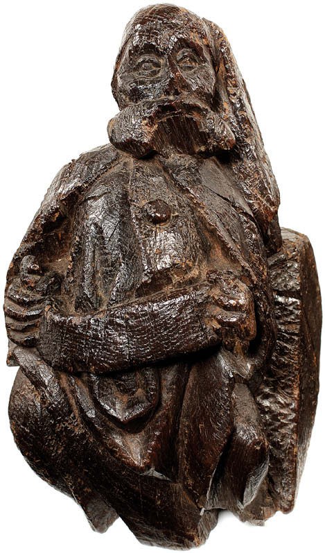 16th century oak corbel