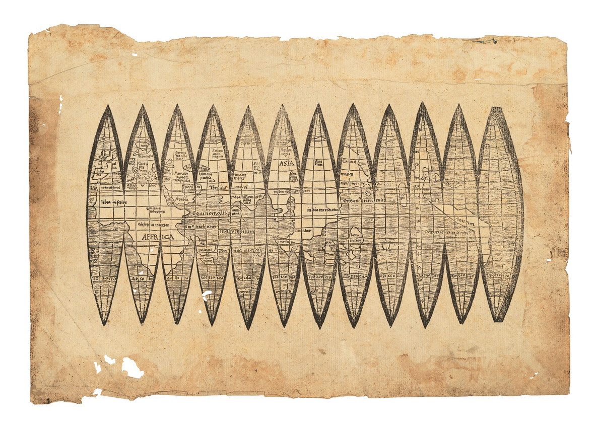 Martin Waldseemüller’s globe gores