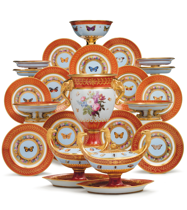 'Marly Rouge' dessert service