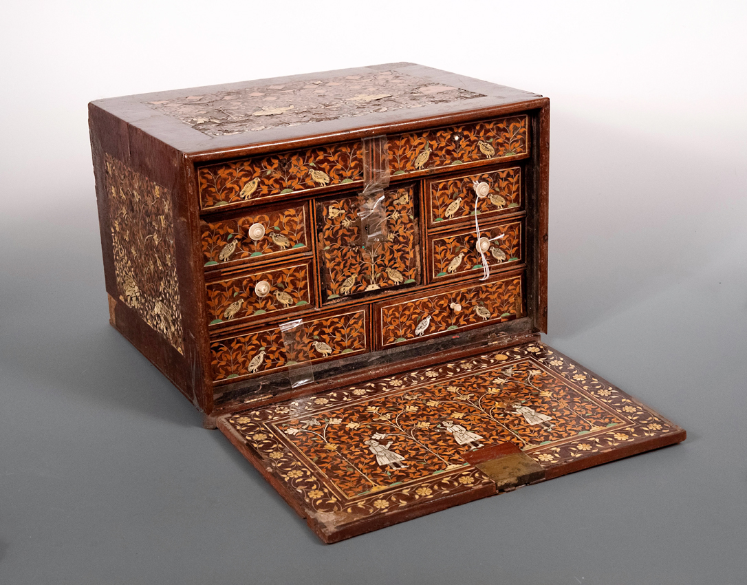 marquetry table cabinet