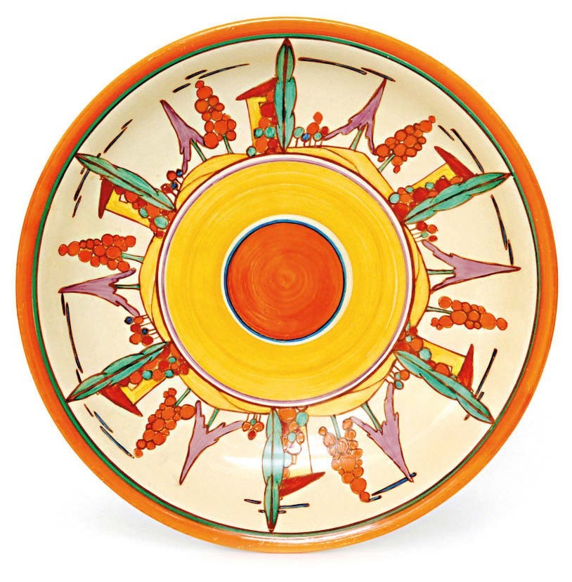 Clarice Cliff wall plaque from the Fantasque range