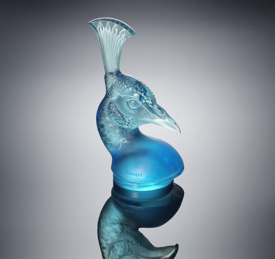 Lalique peacock mascot