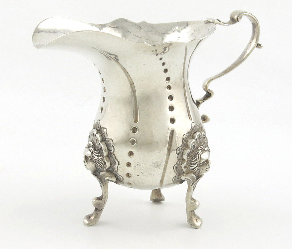 Irish silver cream jug by William Egan and Sons