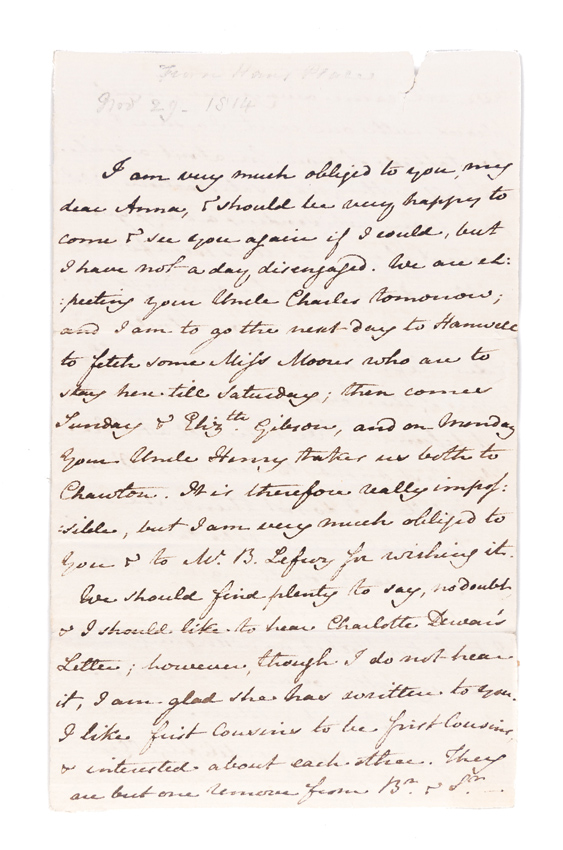 Jane Austen letter