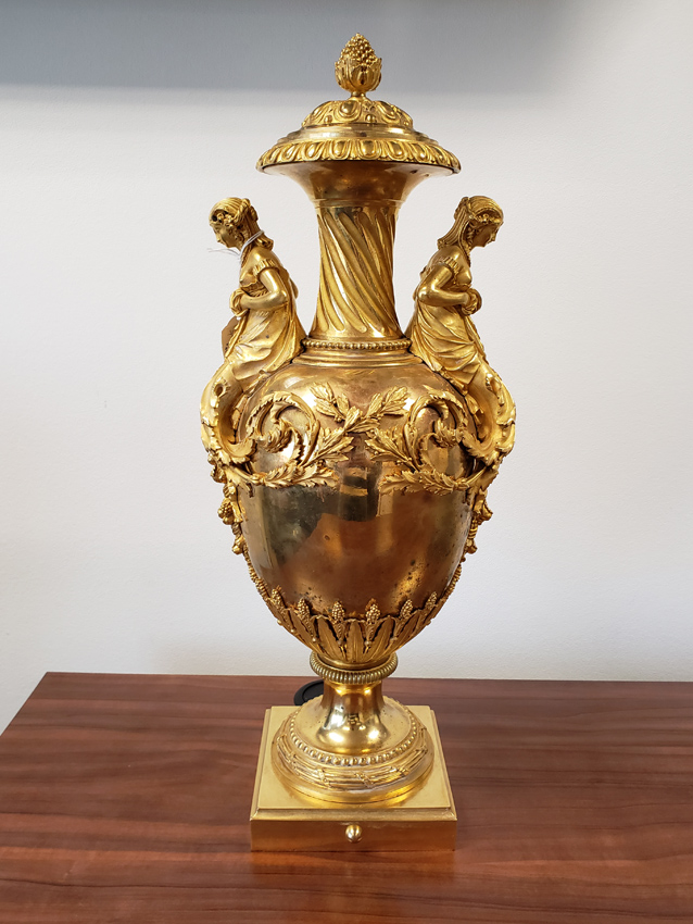 Louis XVI gilt bronze vase