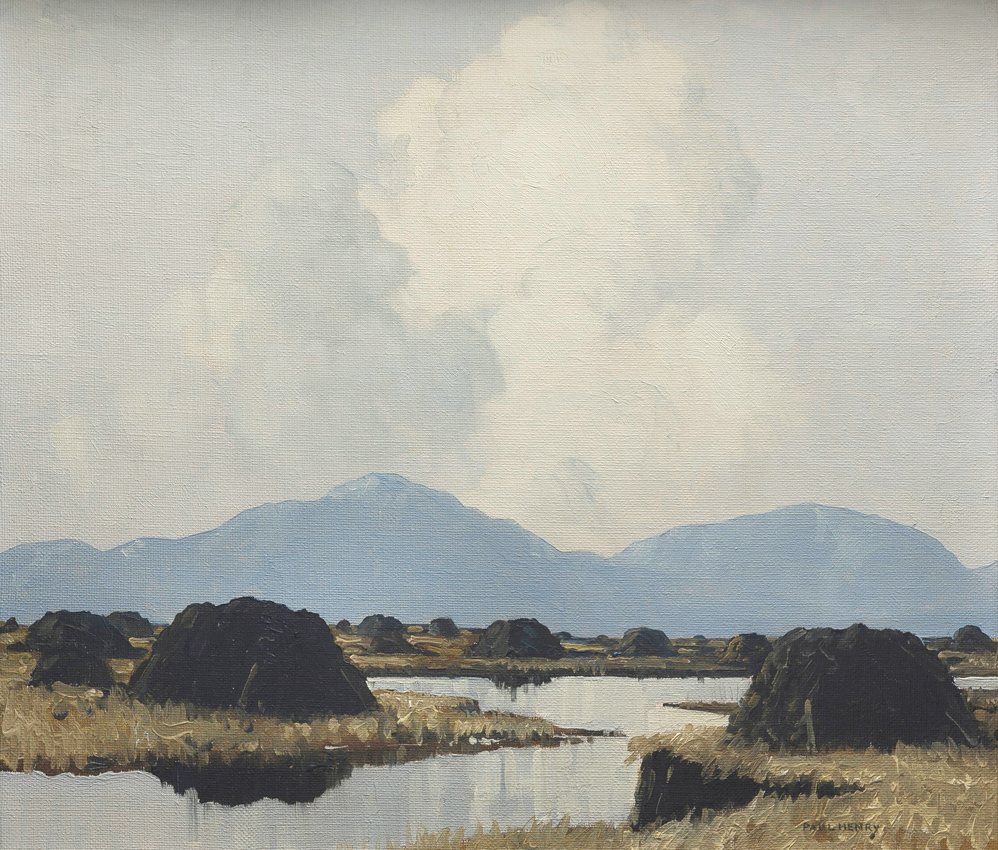Turf Stacks in Connemara by Paul Henry
