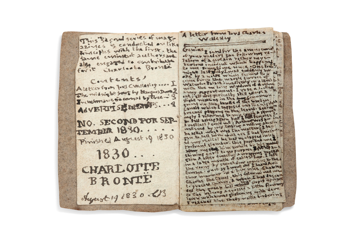 Autograph manuscript signed « CHARLOTTE BRONTË », Second Series of The Young Men’s Magazines. Copyright Aguttes SVV (France). 66016 C.jpg