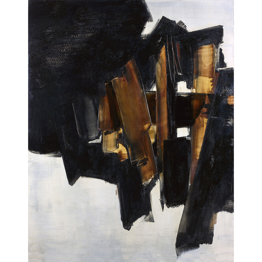 Pierre Soulages oil on canvas