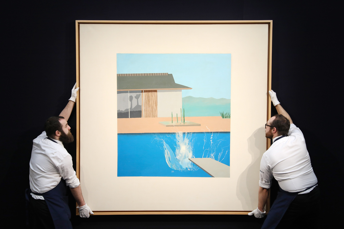 David Hockey 'The Splash' at Sotheby's