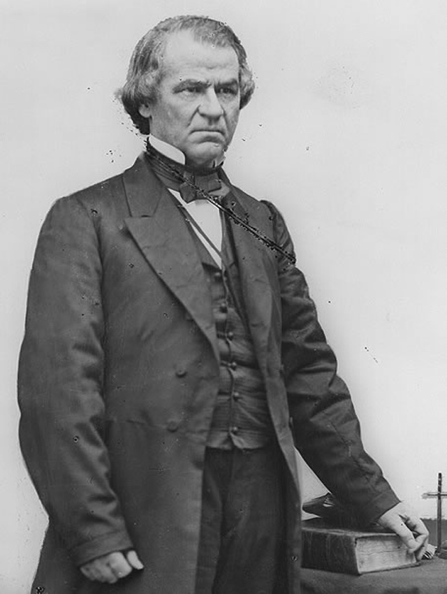 US president Andrew Johnson