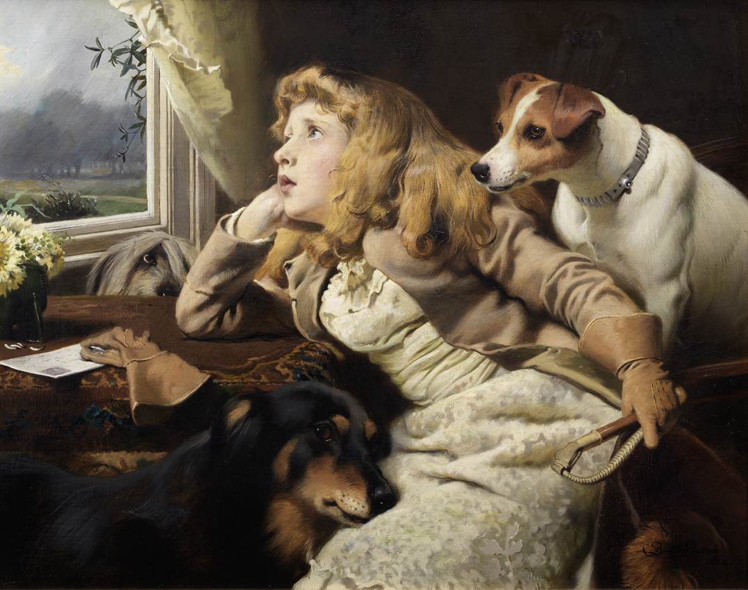 ‘Only a Shower’ by Charles Burton Barber