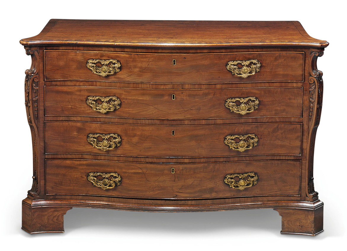 George II mahogany dressing-commode