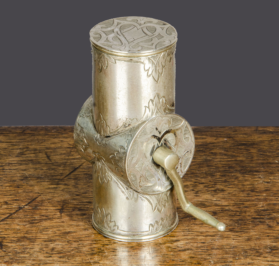 Silverplated nutmeg grater
