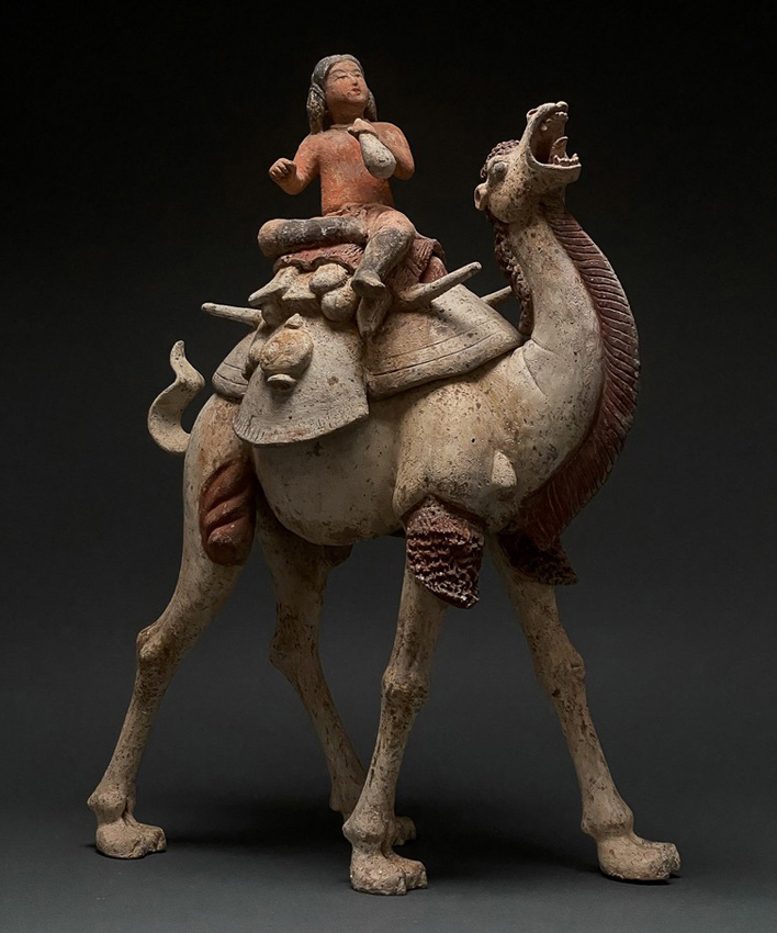 Tang pottery figure of a Bactrian camel