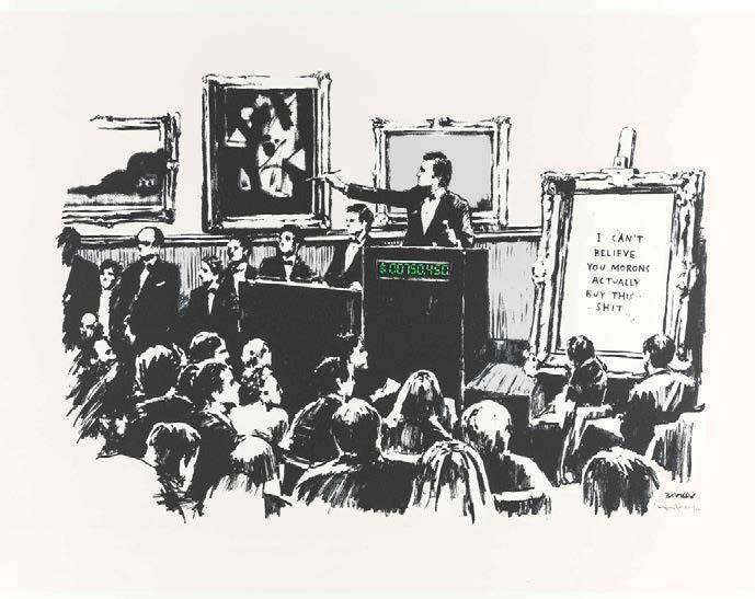 Banksy's Morons screenprint