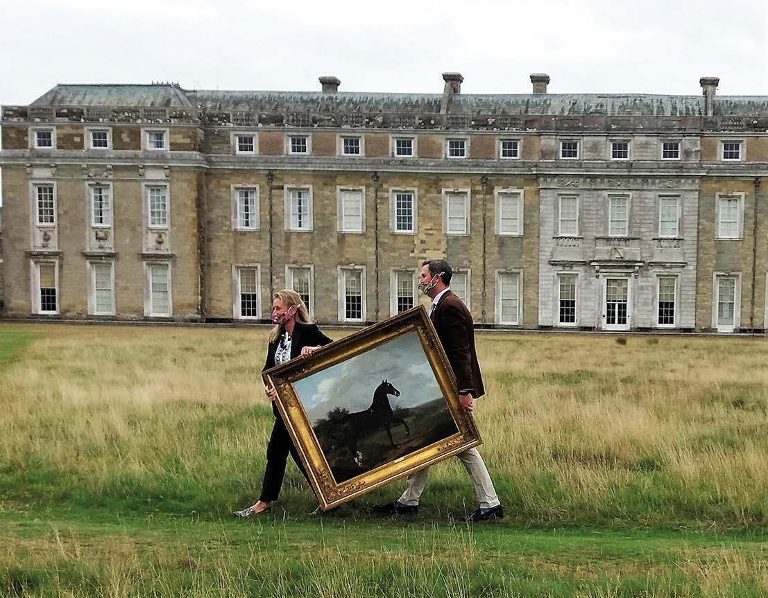 Petworth dealers walking in front of Petworth House
