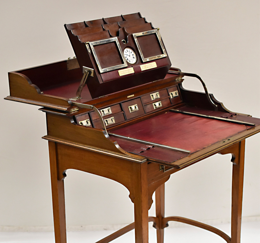 Edwardian mahogany campaign or travel desk