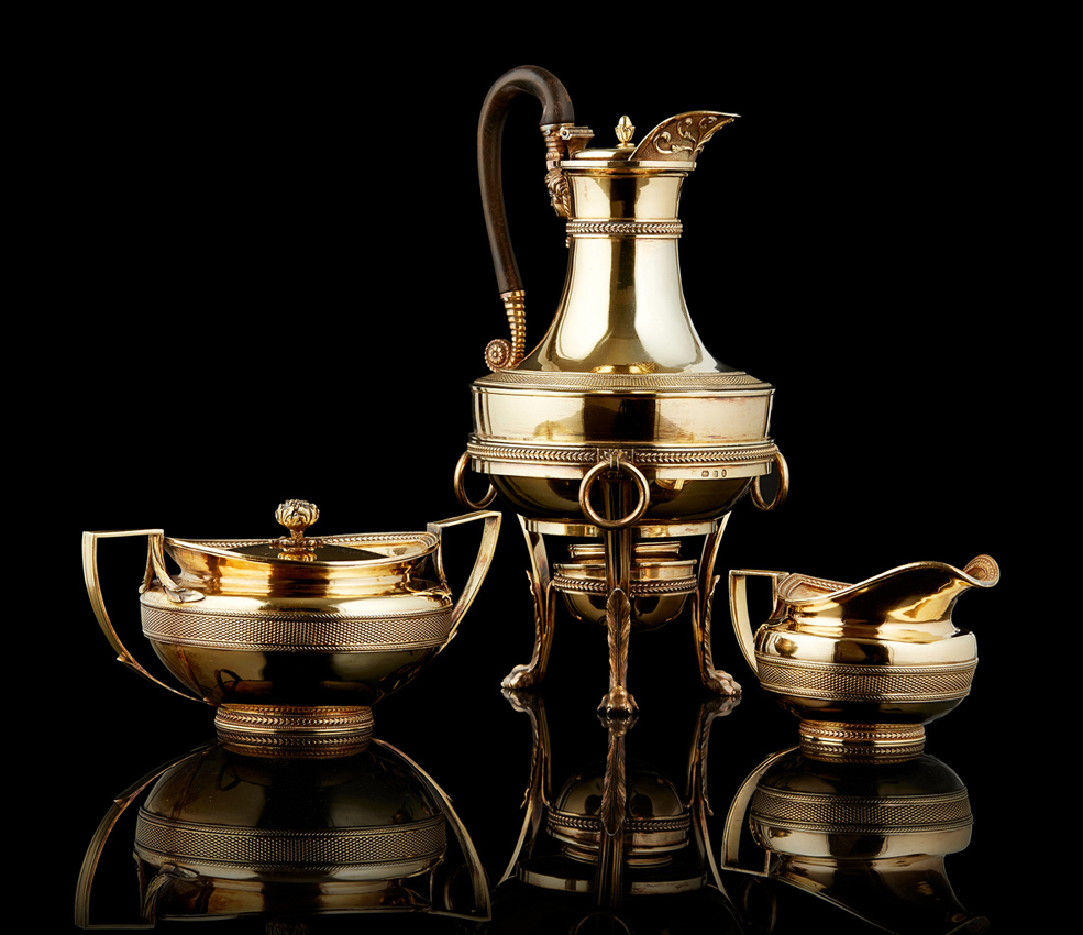 Silver tea service
