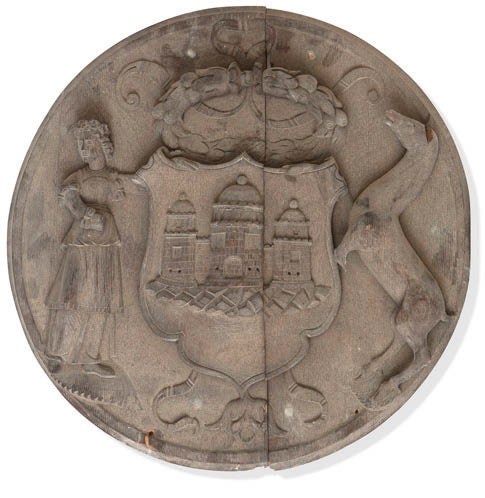 Oak armorial panel