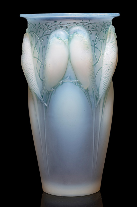 Lalique Ceylan pattern vase