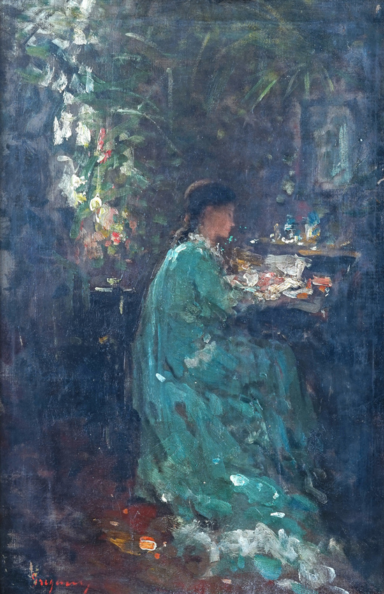 Woman at her Bureau picture