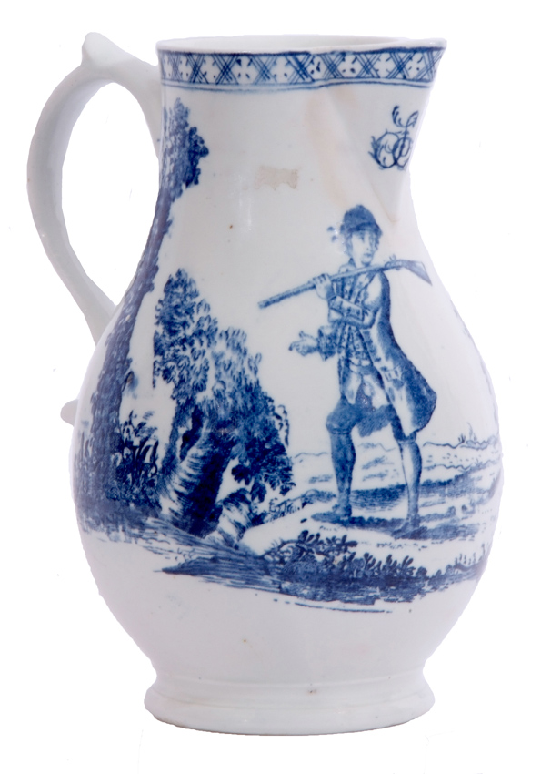 Lowestoft porcelain jug