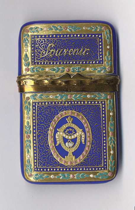 French mid 19th century porcelain card case