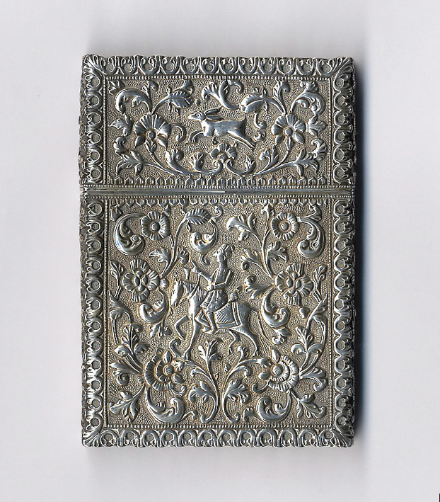 Anglo-Indian silver card case